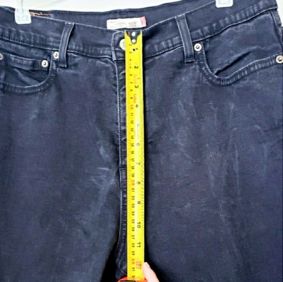 Levi's Black 512 Perfectly Slimming high waisted bootcut jeans Y2K Size 16S - Picture 7 of 9